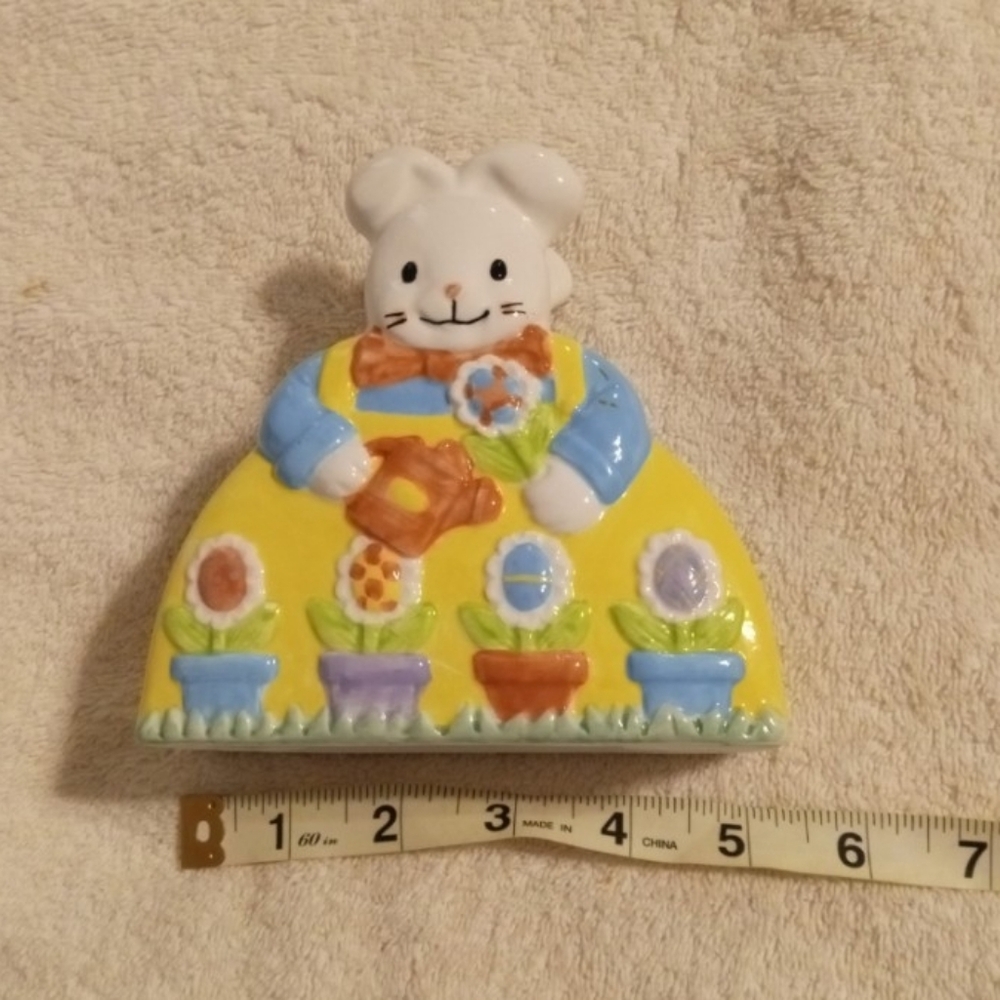 Colorful Ceramic Easter Bunny Napkin Holder